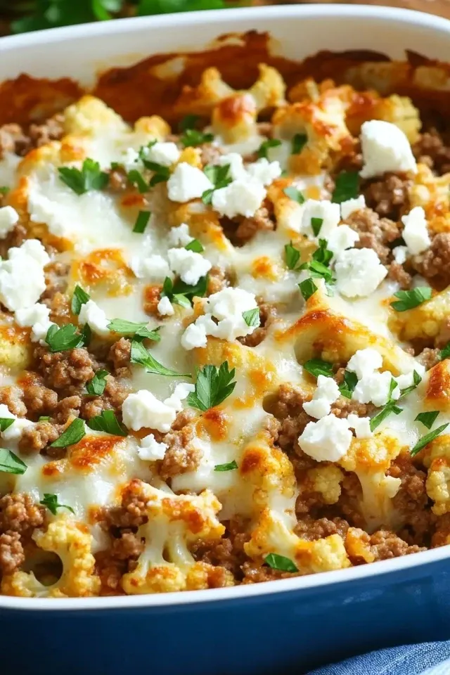 Blumenkohl Hack Auflauf mit Feta: Ein Low-Carb Genuss