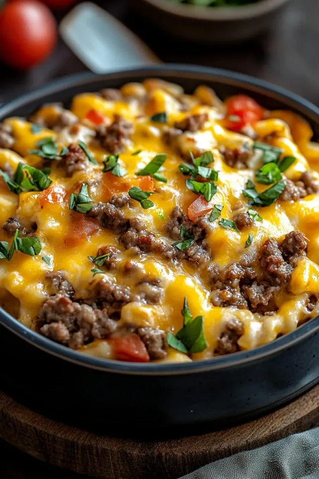 Cheeseburger-Auflauf – Leckeres Low Carb Rezept für jeden Tag