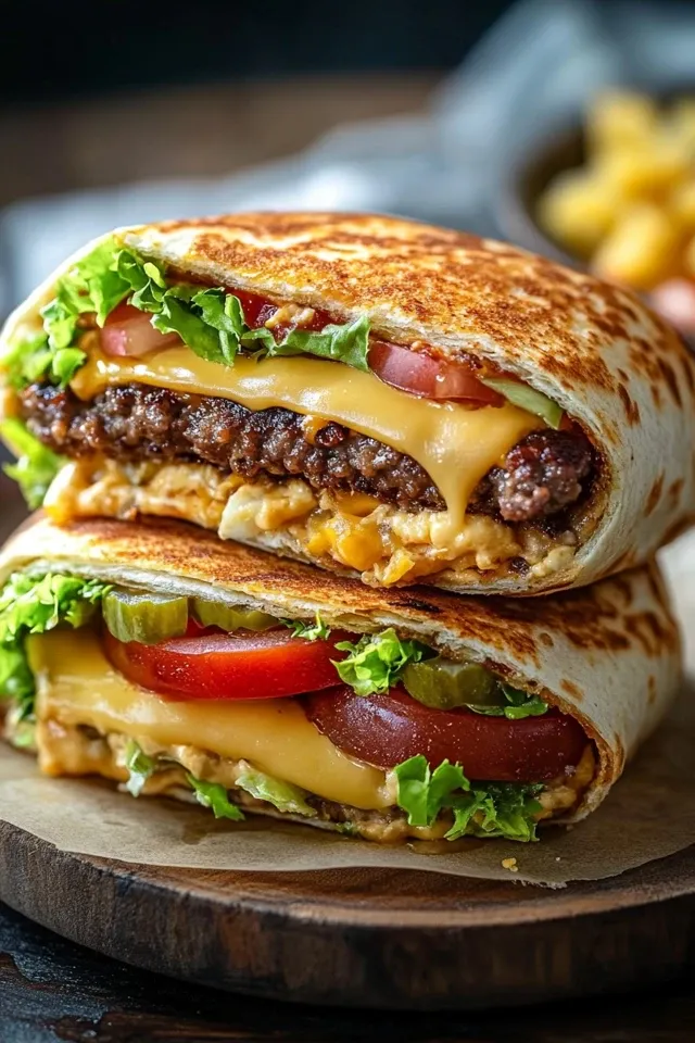 Cheeseburger-Wraps – Der perfekte Snack für jeden Anlass