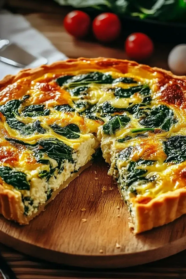Cottage Cheese Spinach Quiche ohne Boden – Einfaches Low Carb Rezept