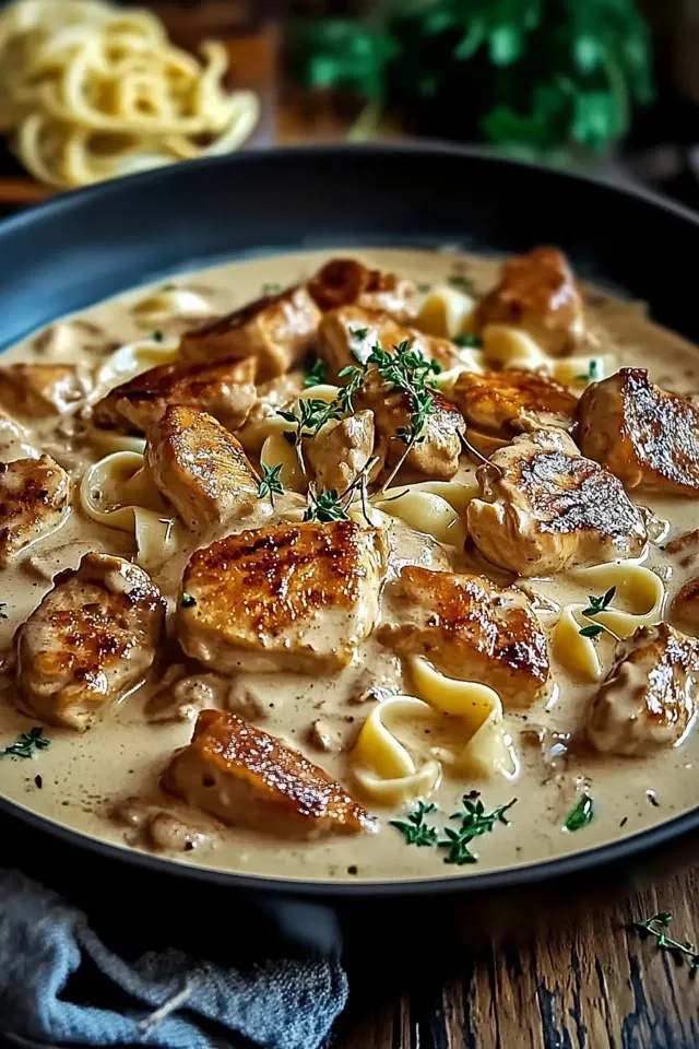Cremiges Hühnchen Stroganoff – ein himmlisches Rezept