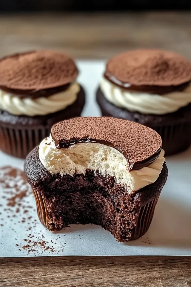 Köstliche Schokoladen-Tiramisu-Cupcakes für jeden Anlass