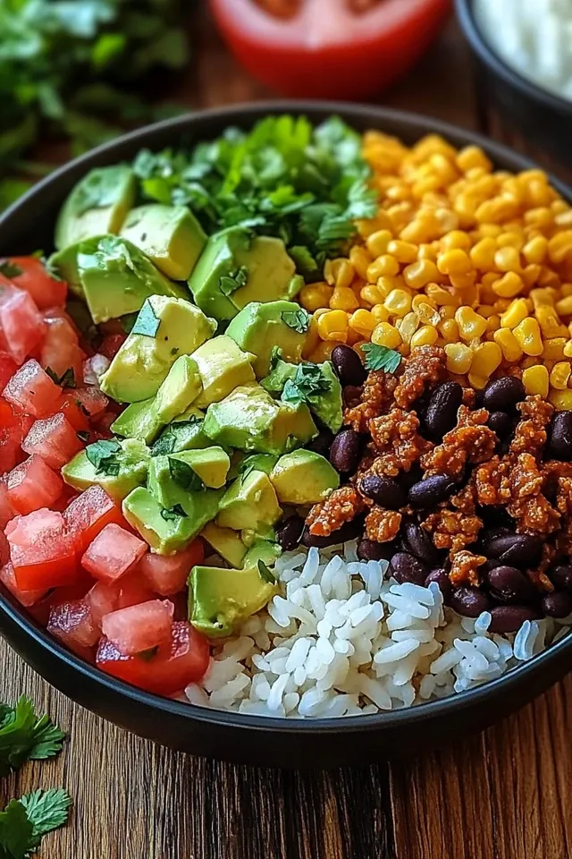 Einfache Taco-Reis-Bowl für ein köstliches Abendessen