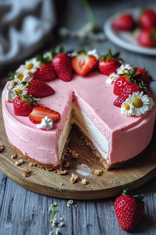 Erdbeer-Joghurt-Mousse Torte selbst gemacht