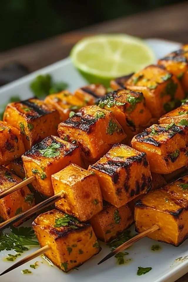 Gegrillte Süßkartoffel-Spieße: Ein Geschmackserlebnis