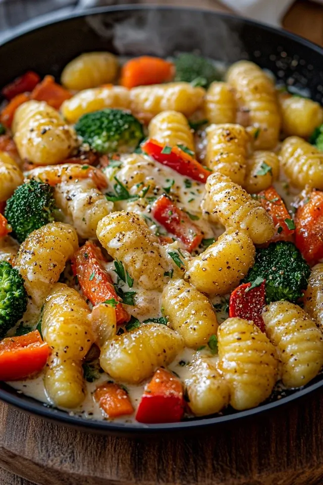Cremige Gnocchi-Gemüse-Pfanne in 30 Minuten