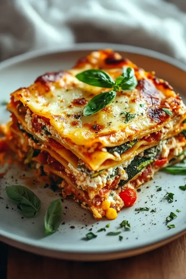 Proteinreiche Gemüse-Lasagne – Gesund & Lecker!