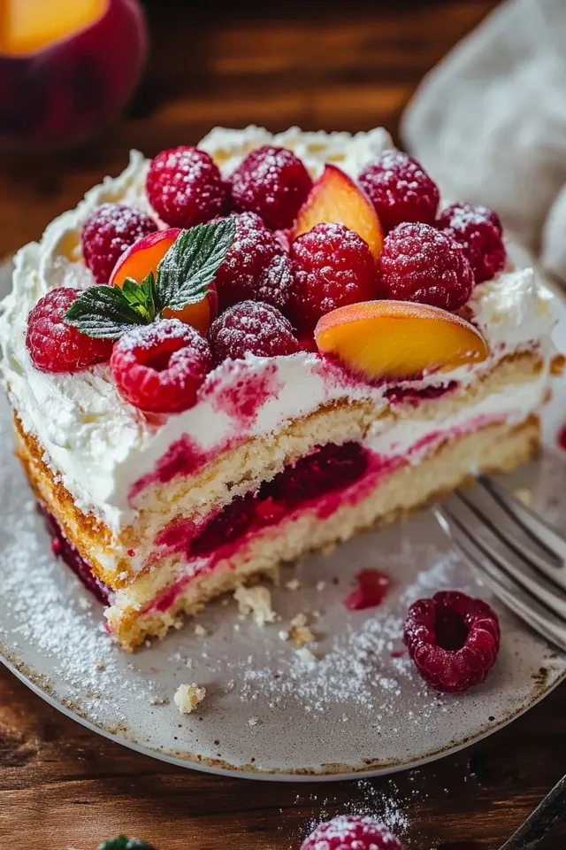 Himbeer-Pfirsich-Torte: Ein fruchtiger Genuss für jeden Anlass