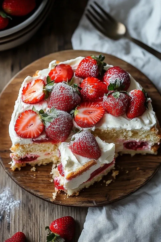 Himmelstorte vom Blech mit Erdbeeren – Ein himmlisches Rezept