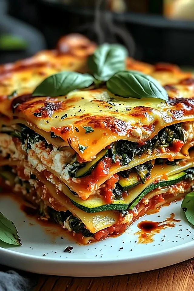 Hohe Protein Gemüse Lasagne für deinen Kuchentisch