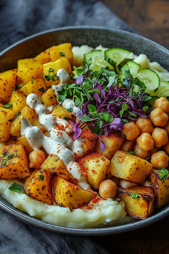 Kartoffel-Kichererbsen-Bowl: Herzhaft und Nahrhaft