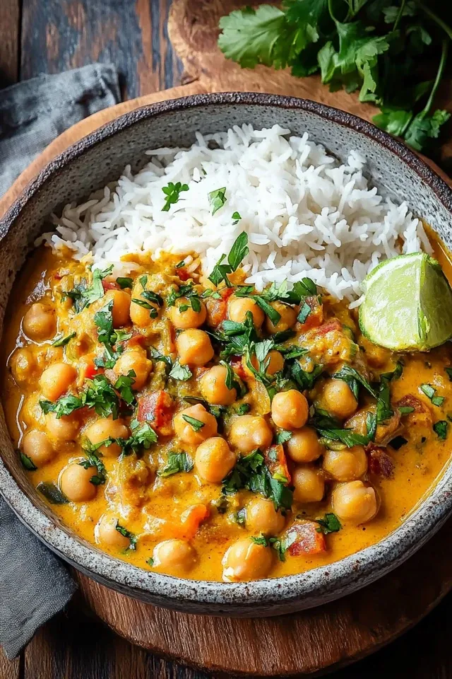 Köstliches Kichererbsen-Curry mit Kokosmilch