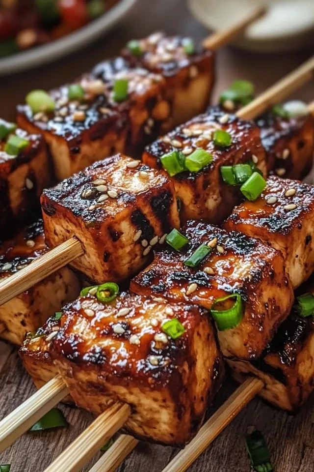 Knoblauch-Soja-Glasierte Tofu-Spieße – Ein köstliches Rezept