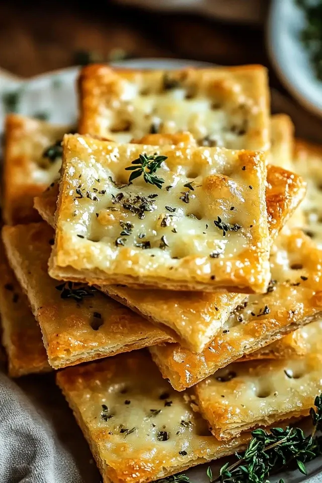 Knusprige Italienische Kräuter-Käse-Cracker für 10 Personen