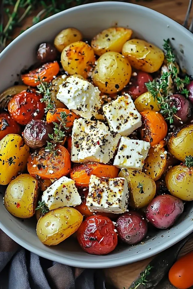 Köstliches Feta-Kartoffeln Ofengemüse: Einfach und Gesund!
