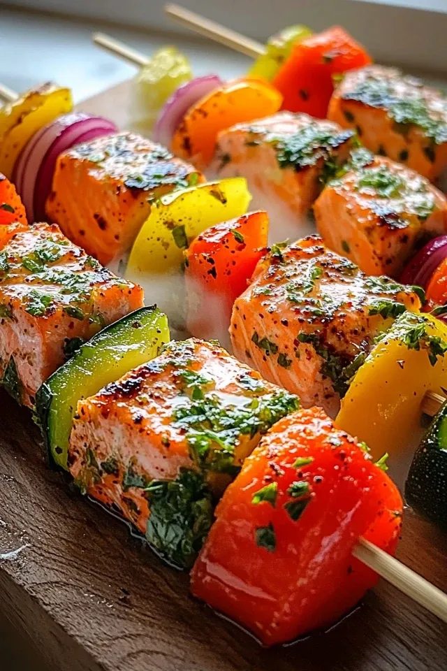 Lachs-Spieße mit Gemüse – Ein köstliches Grillvergnügen