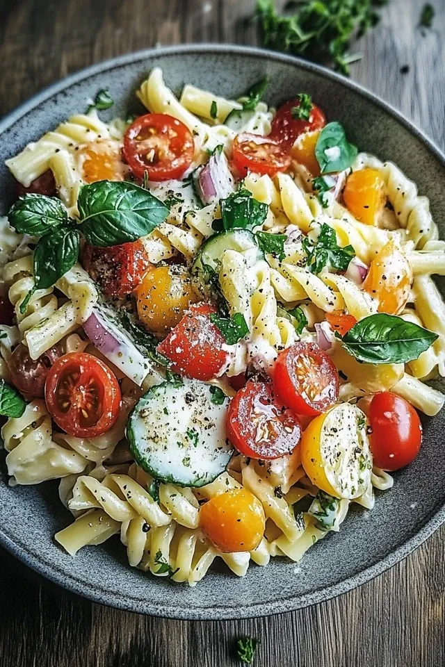 Leichter Nudelsalat mit Joghurt-Dressing für jeden Anlass