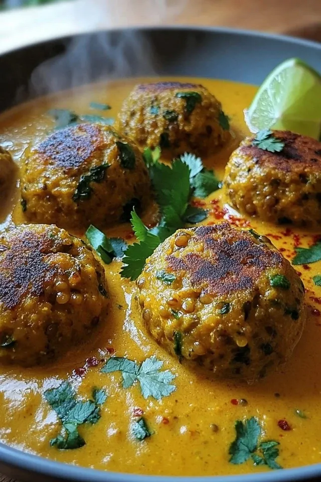Linsenbällchen in Currysauce – Ein einfaches Rezept