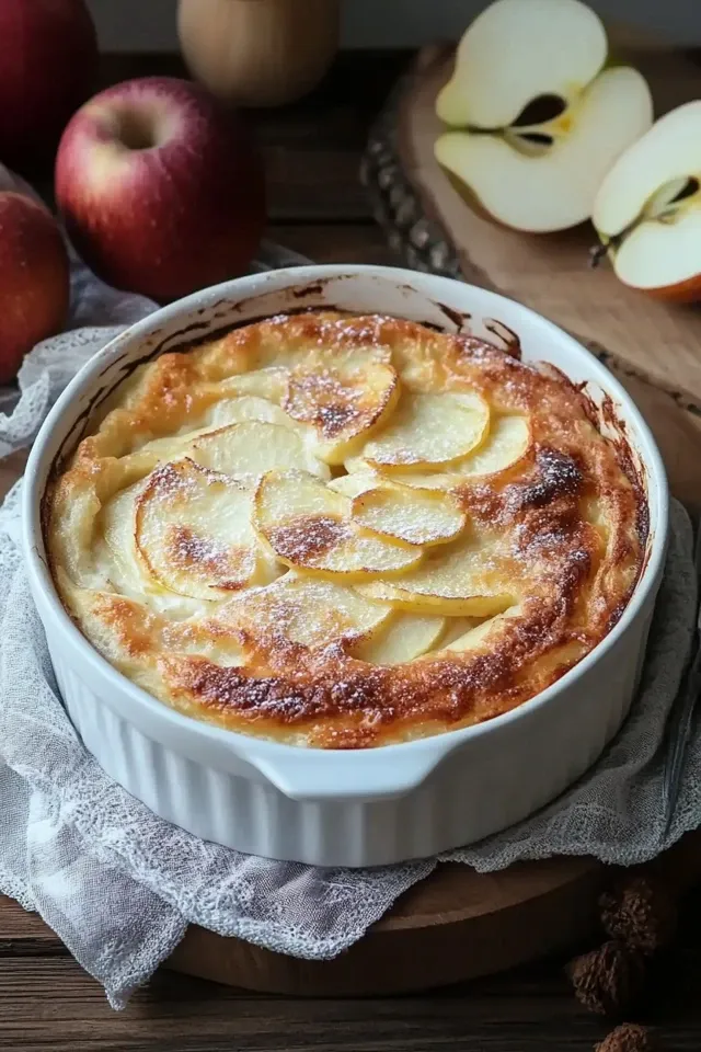 Gesunder Low Carb Äpfel-Zimt Auflauf aus dem Ofen