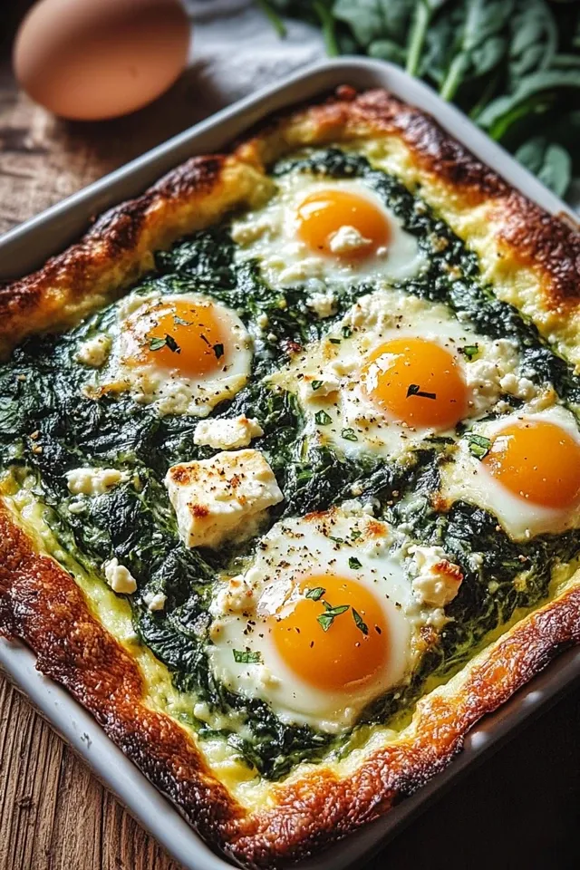 Low Carb Spinat-Auflauf mit Feta und Ei – Ein Genuss