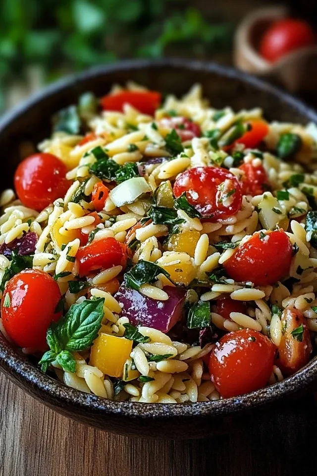 Mediterraner Orzo Salat: Ein Genuss für jeden Anlass
