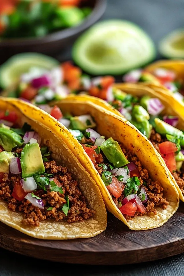 Mexikanische gewürzte Beef-Tacos für jeden Anlass