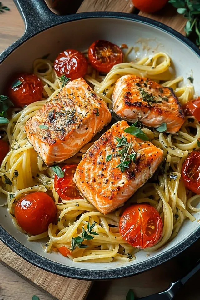 Ofen-Lachs-Pasta mit Tomaten – Ein unkompliziertes Rezept für jeden Tag