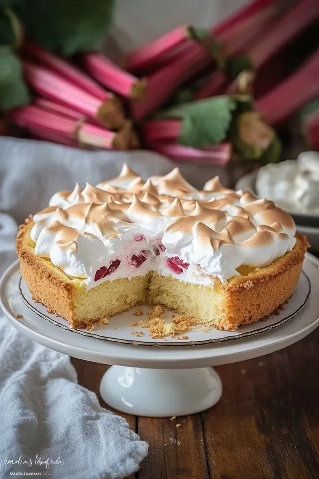Omas Rhabarberkuchen mit Baiser: Ein Familienklassiker