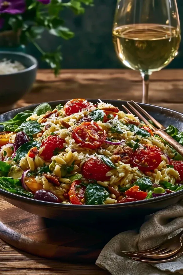 Italienischer Orzo Salat mit frischen Aromen