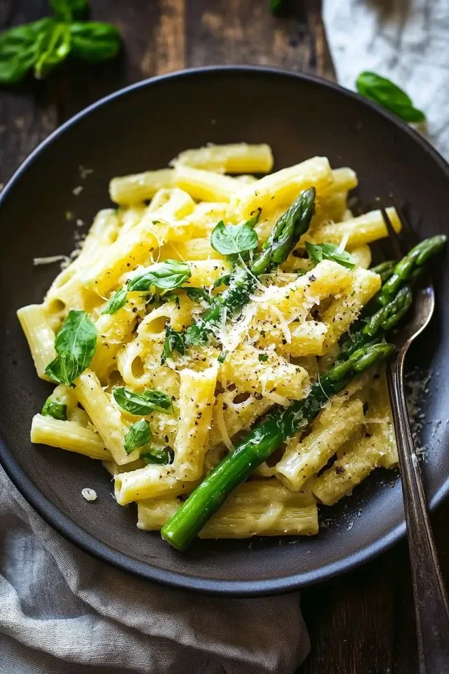 Pasta mit grünem Spargel und Parmesan: Ein Hochgenuss