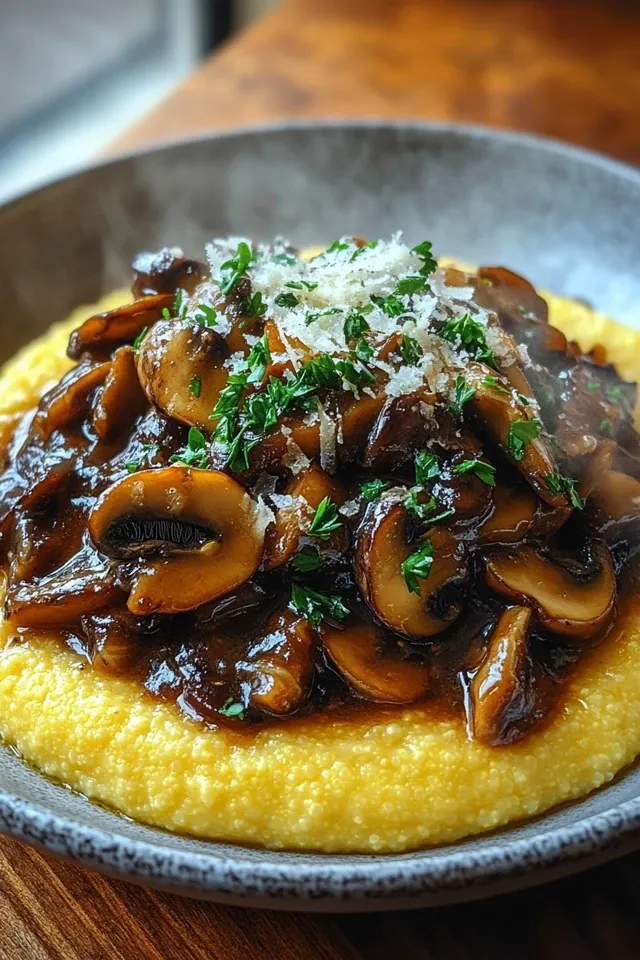 Beef-Ragout mit Parmesan-Polenta