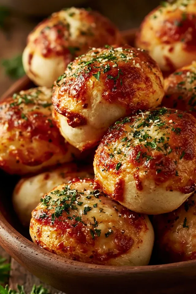 Einfaches Rezept für Pizza-Bällchen als Party Snacks