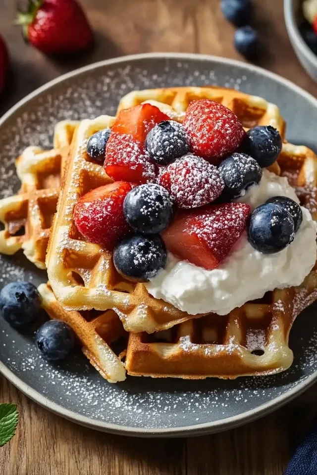 Proteinreiche Skyr Waffeln für ein gesundes Frühstück