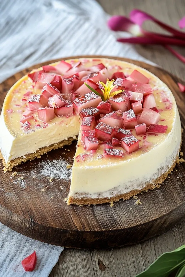 Rhabarber-Schmand-Kuchen mit köstlichem Geschmack