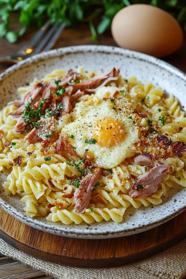 Herzhafte Nudeln mit Rindfleisch und Ei: Ein einfaches Rezept