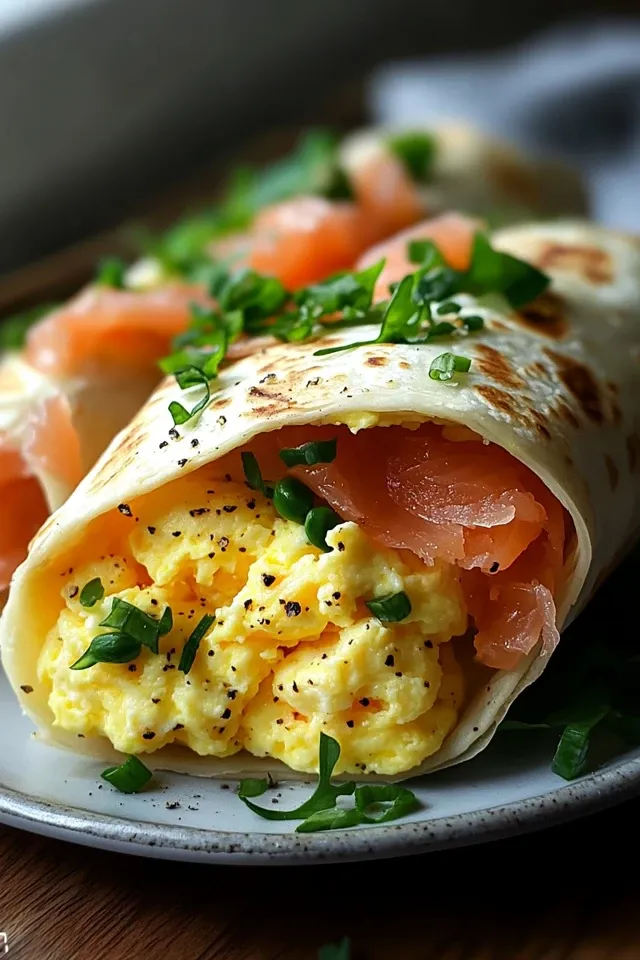 Rührei-Wrap mit Räucherlachs: Ein schnelles Frühstücksvergnügen