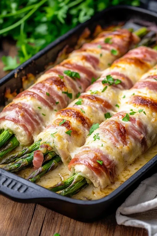 Leckere Spargel-Beef-Röllchen überbacken für jeden Anlass