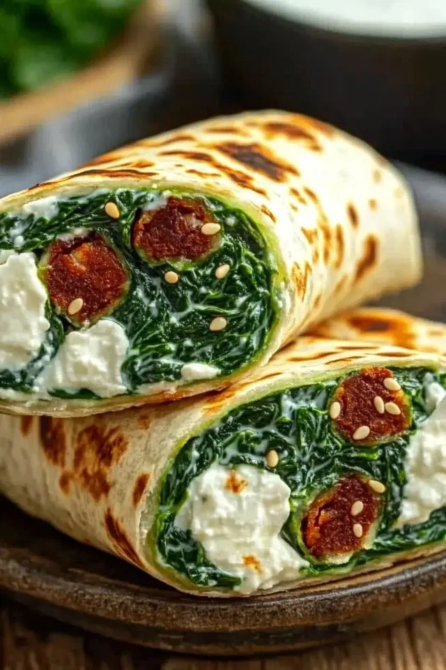Spinat-Feta-Wraps: Proteinreich und Einfach Zubereitet