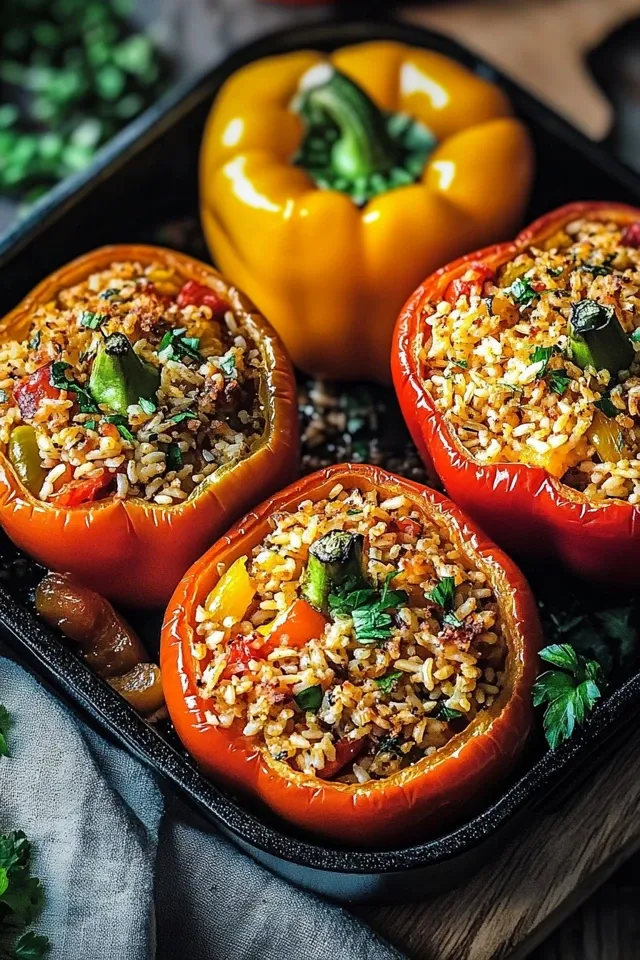 Vegetarische Gefüllte Paprika mit Reis: Ein Klassiker neu interpretiert