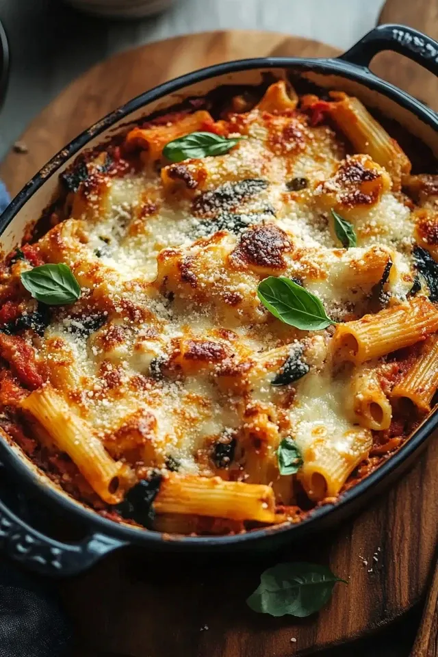 Cremiger vegetarischer Nudelauflauf mit Gemüse