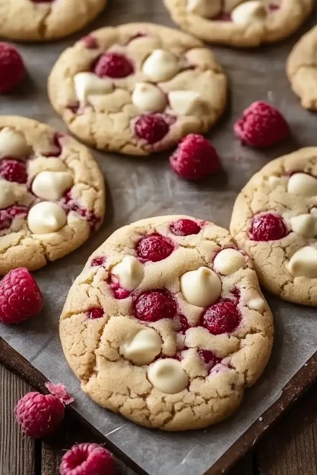 Weiße Schokoladen-Himbeer-Cookies: Eine himmlische Versuchung