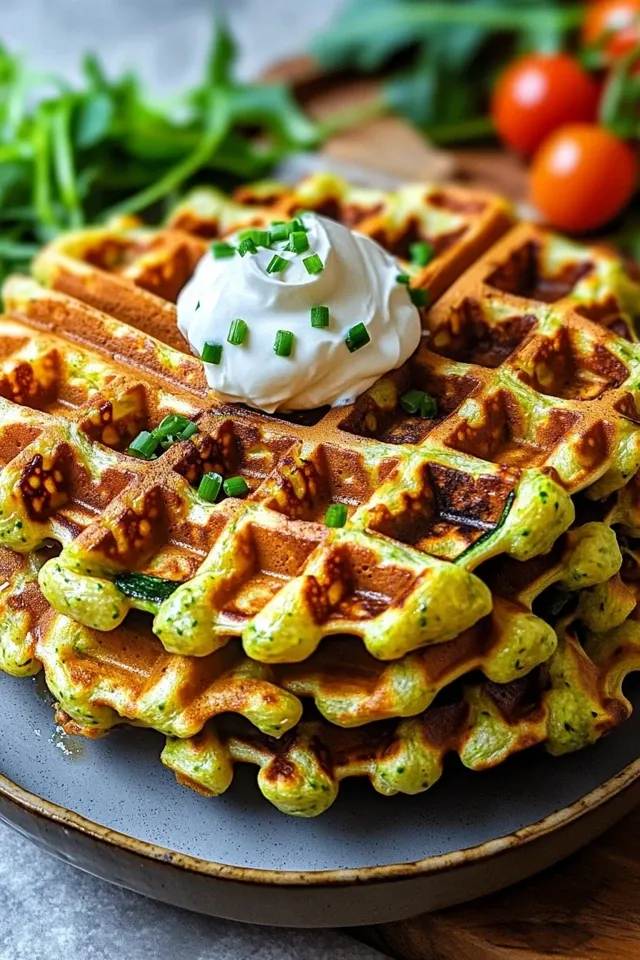 Zucchiniwaffeln mit Cheddar: Herzhaftes Vergnügen