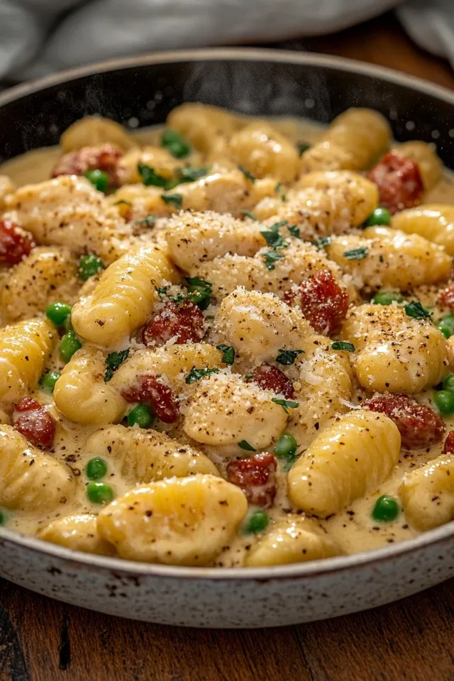 Cremige Gnocchi-Pfanne mit Hähnchen – Ein einfaches Wohlfühlessen