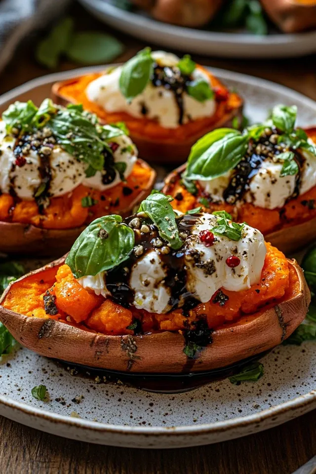 Gefüllte Süßkartoffeln mit Burrata – Das perfekte Wohlfühlessen