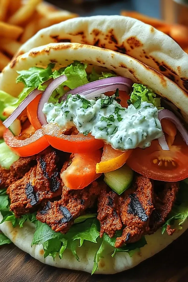 Einfaches Gyros Pita Rezept für zu Hause