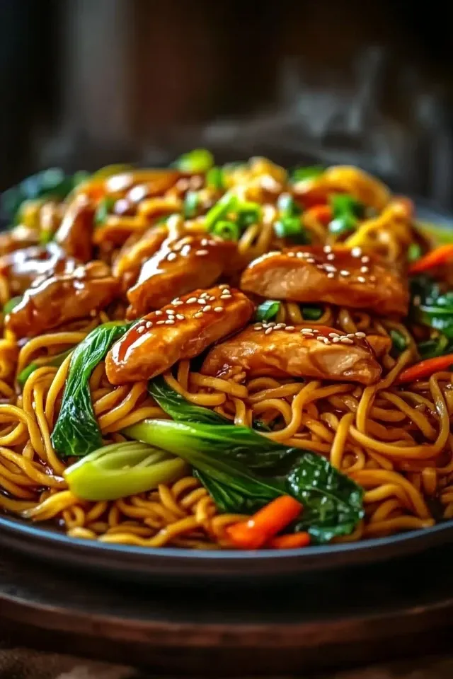 Hähnchen Teriyaki Nudeln – schnell & aromatisch