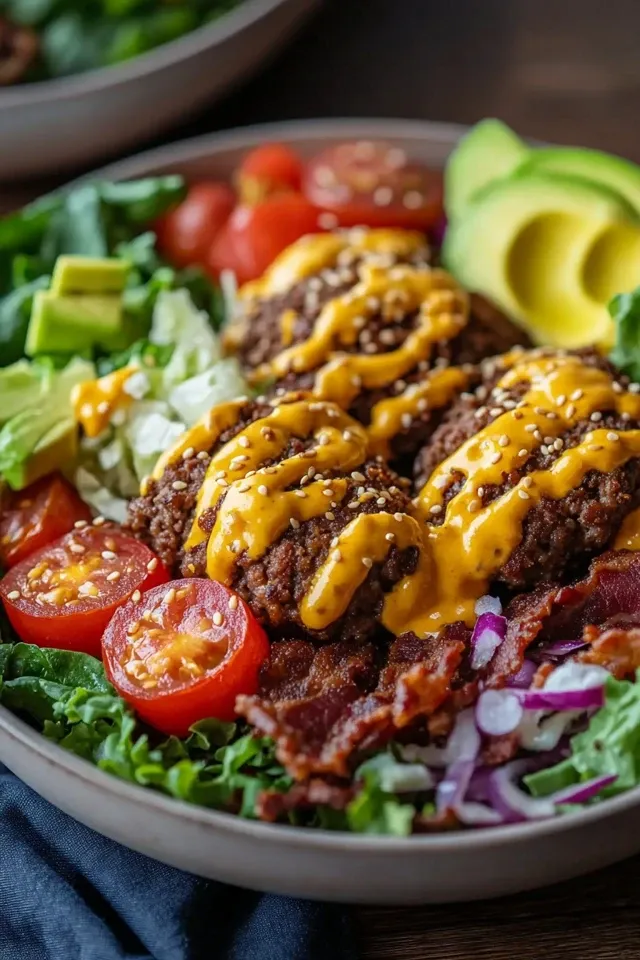 Proteinreiche Cheeseburger-Bowls für jeden Tag