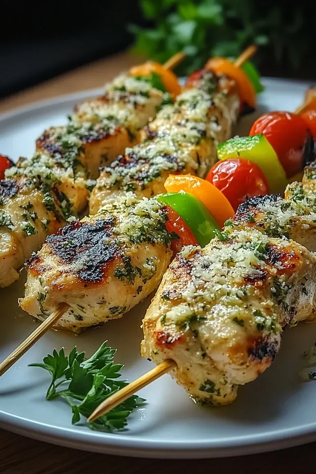 Knoblauch Parmesan Beef-Spieße – Einfache Grillidee
