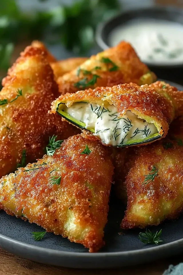Knusprige Zucchini Frischkäse Taschen – Verführerisch und Einfach