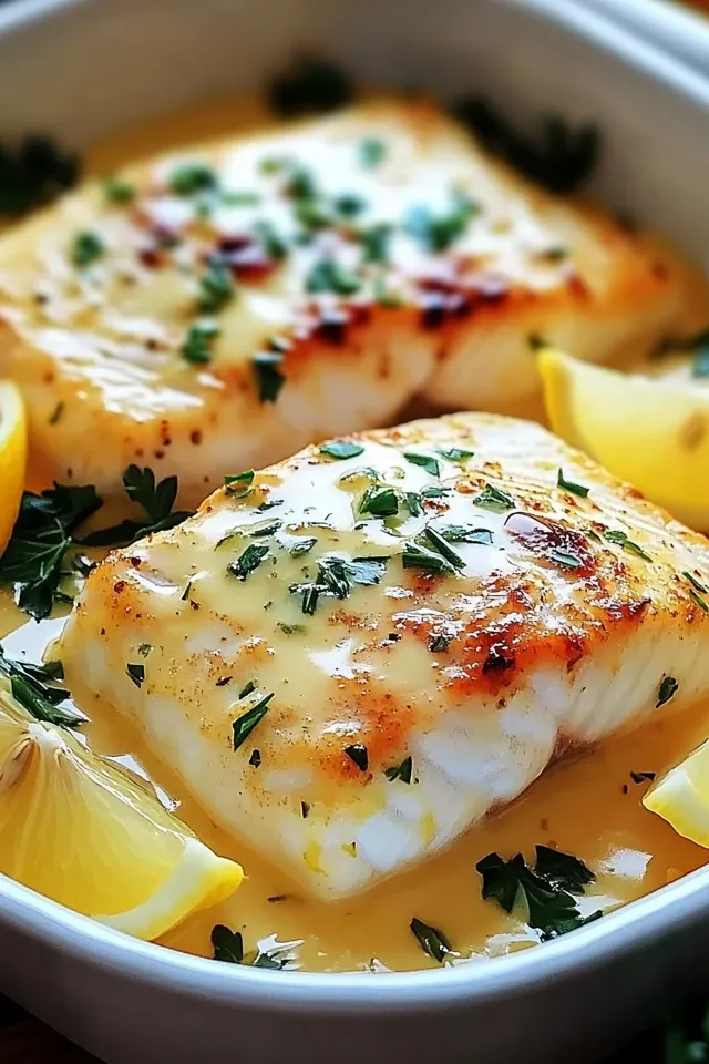 Köstliches und saftiges Zitronenfischfilet aus dem Ofen